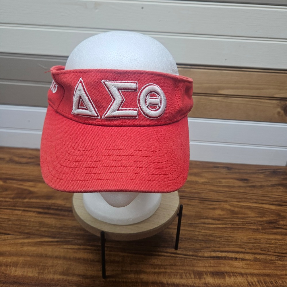 Buffalo Dallas Delta Sigma Theta Sorority Visor Red Embroidered 1913 Cotton Hat